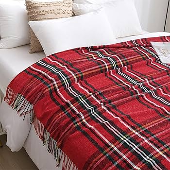 Warm Bedroom Accents Showcasing Tartan Plaid Designs