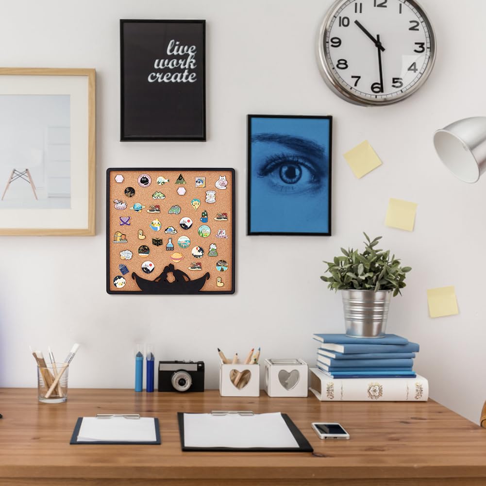 Corkboard Display Mounted on Wall