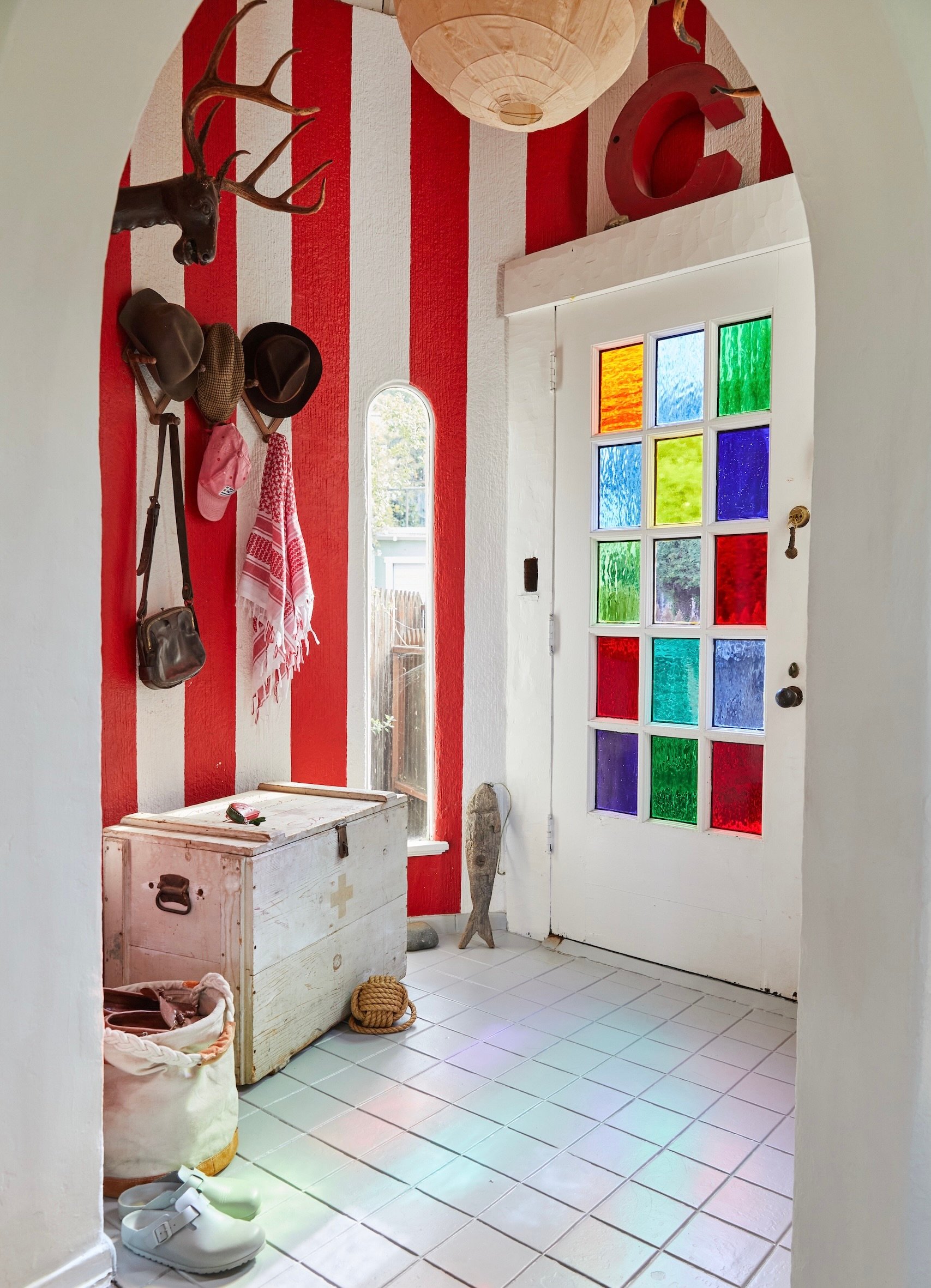 L.A. Home Featuring Lively Green Floors Sparks Audacious Interior Design