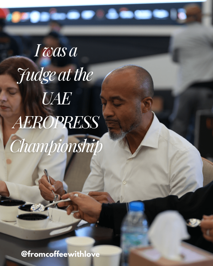 Acting as a Judge at the UAE AeroPress Championship