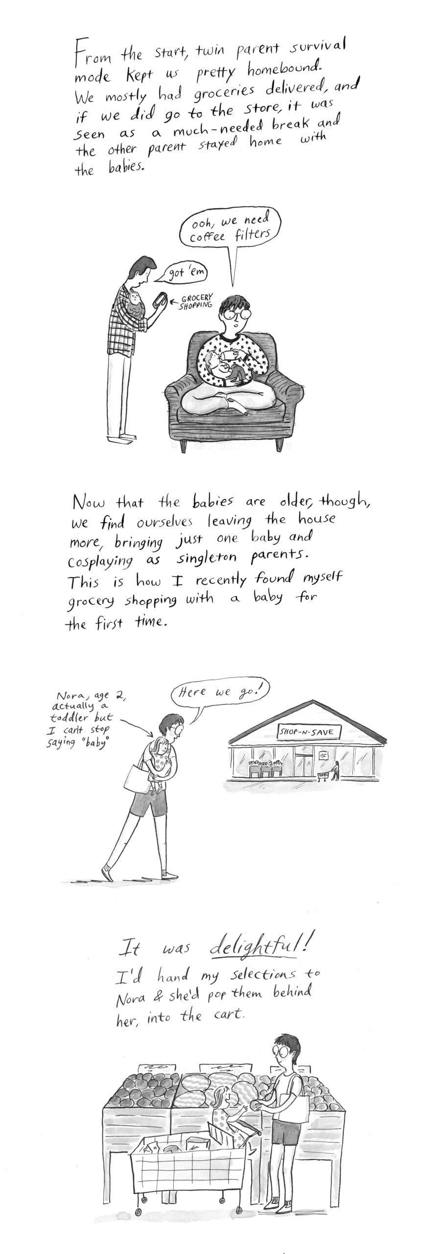 Handling Grocery Shopping Alone with a Baby